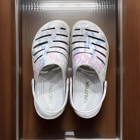 Nautica Shoes - Nautica Pastel Tie Dye White River Edge Clogs Size 7